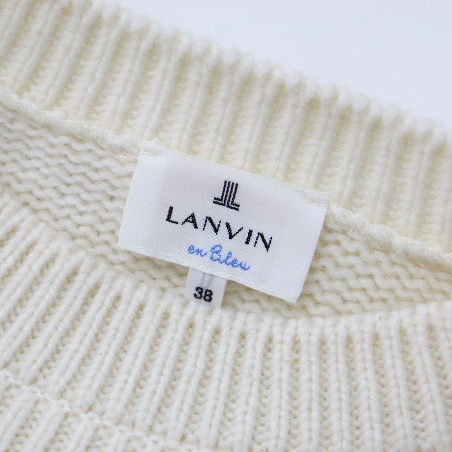 LANVIN en Bleu ランバンオンブルー ニット セーター ホワイト LANVIN en Bleu ランバンオンブルー ニット セーター ホワイト