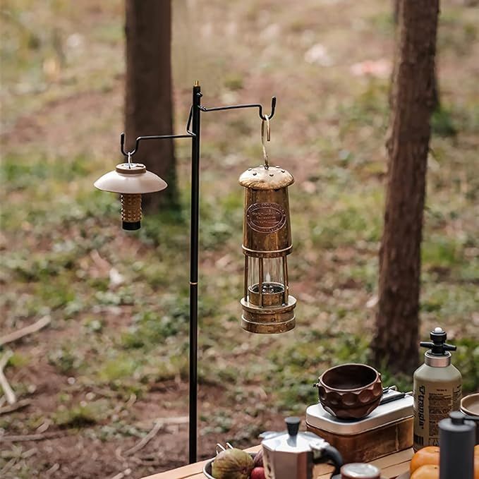 ランタンスタンド ランタンポール アウトドア キャンプ 用品ランタンハンガー,リッチ多機能アクセサリー 組み立て簡単 安定強化ランタンポール ランタンポール, 持ち運び可能なキャンプ用ランタンスタンド, 夜間