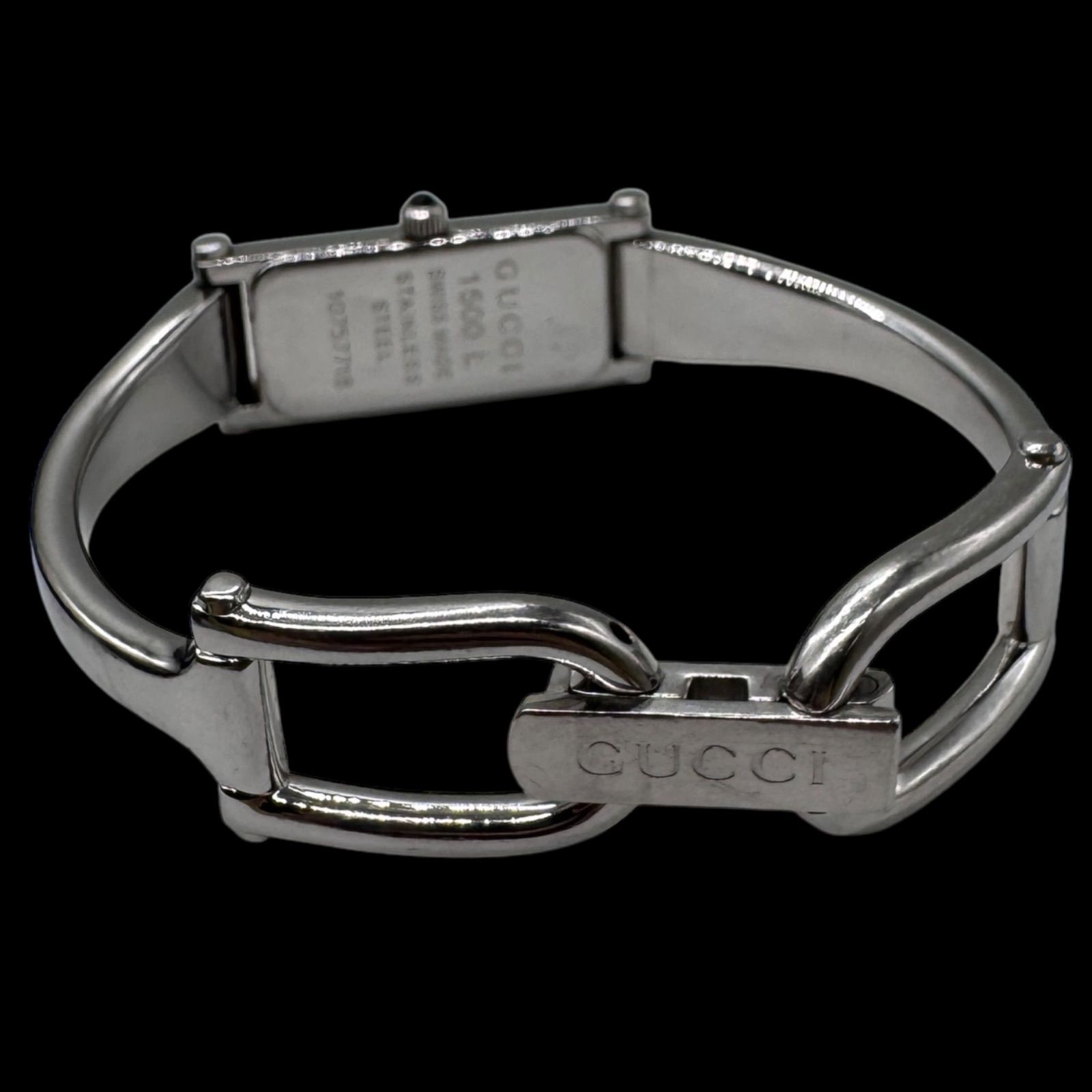 新品電池稼働 美品 GUCCI グッチ 1500L アイスブルー文字盤 レディース