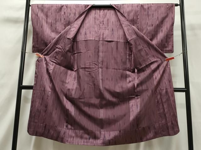 平和屋着物▽道行コート　単衣　雨コート　杢目間道　ロング丈　正絹　逸品　CAAT5870id 平和屋着物▽道行コート 単衣 雨コート 杢目間道 ロング丈 正絹 逸品