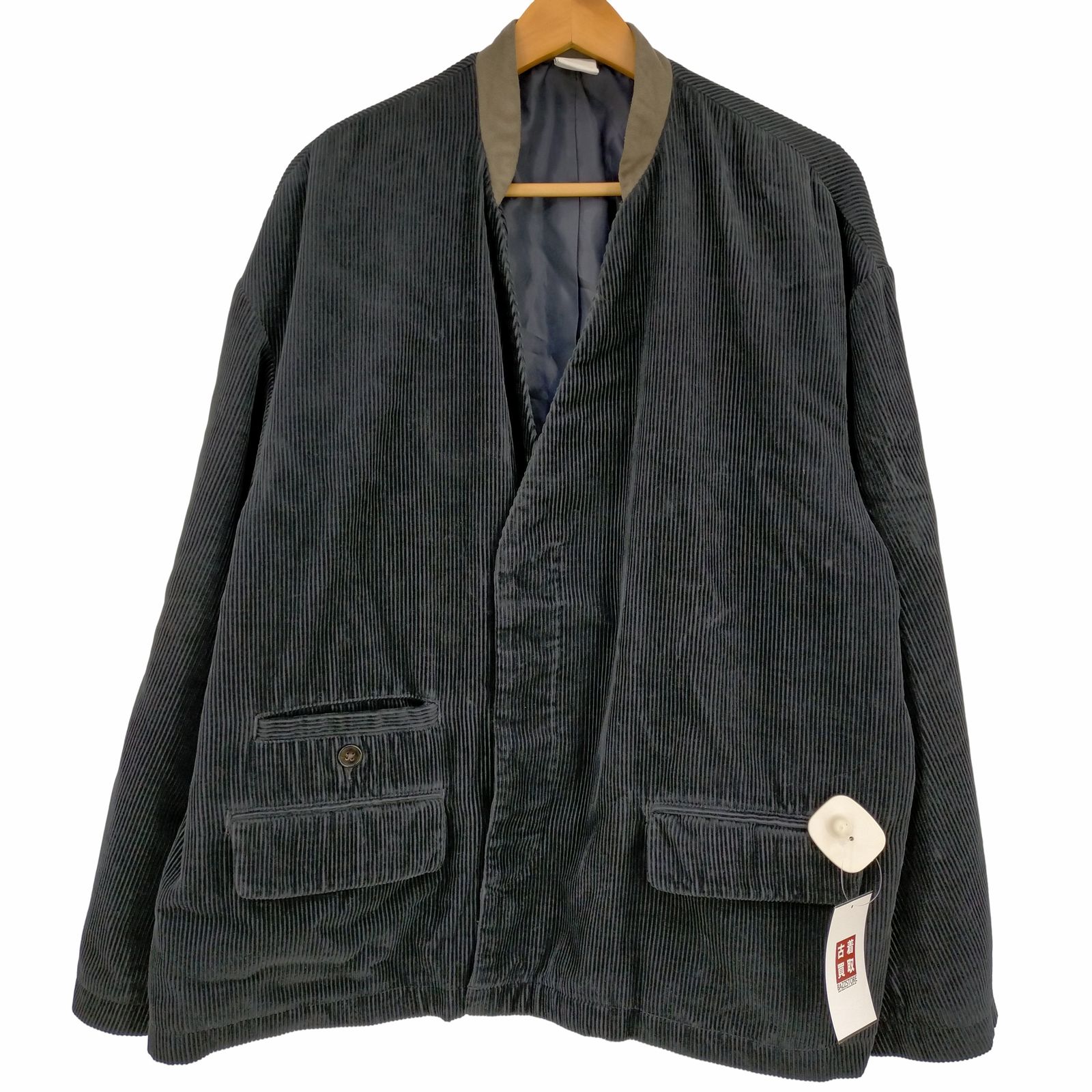 キャスパージョン CASPER JOHN Corduroy cross collar tailored jacket 