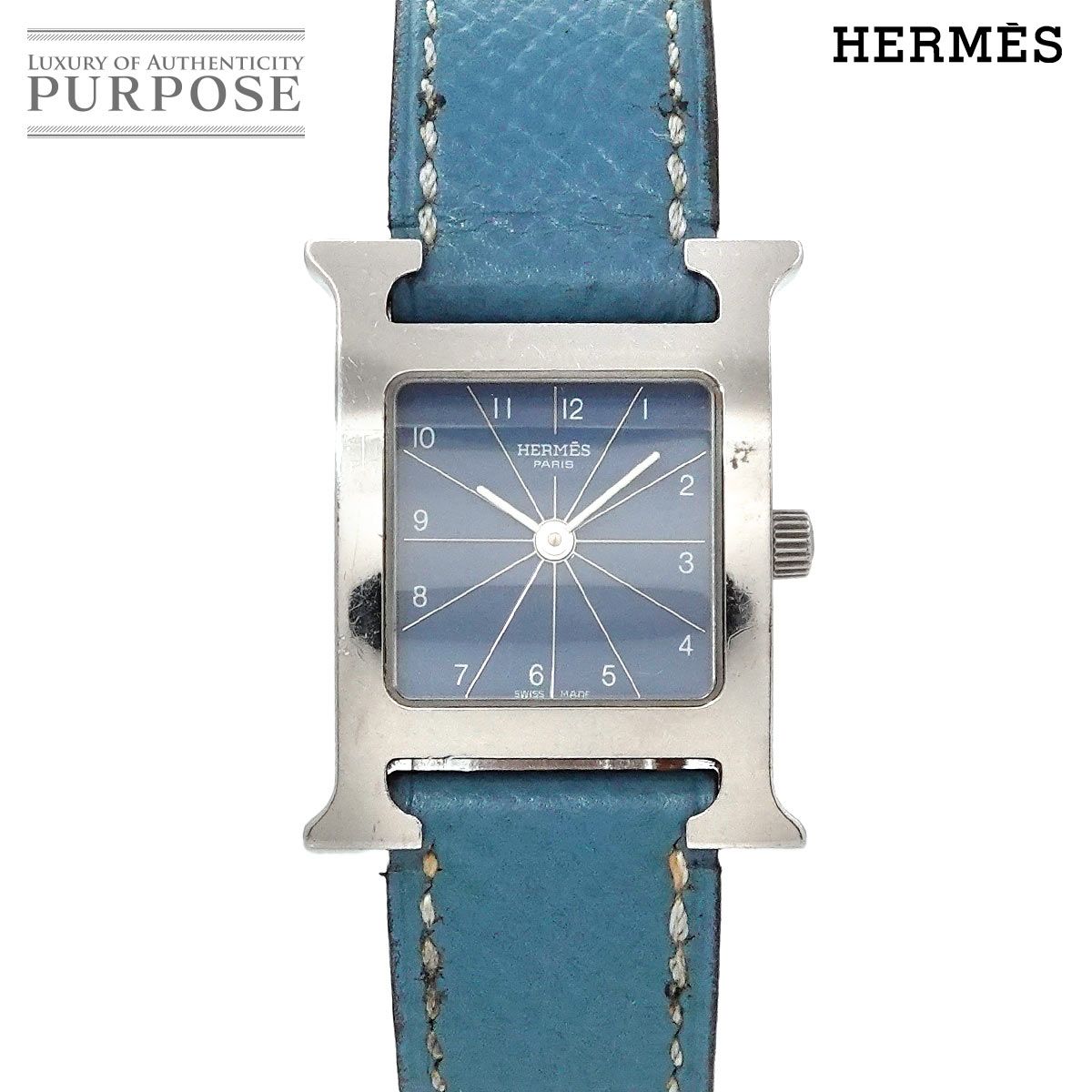 エルメス HERMES Hウォッチ HH1 210 レディース 腕時計 ブルー クォーツ ウォッチ H Watch 90283711