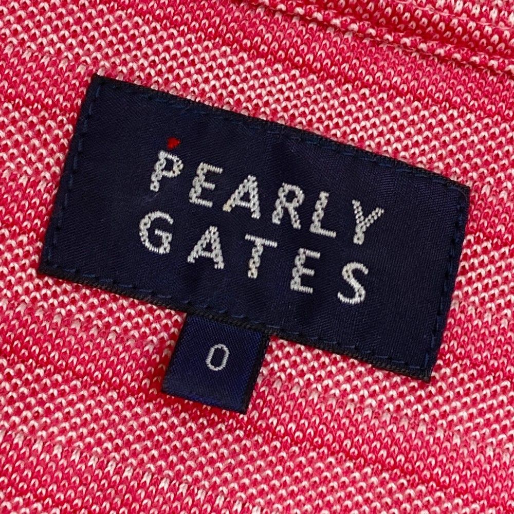 サイズ：0 PEARLY GATES パーリーゲイツ  長袖ポロシャツ ボタンダウン ボーダー柄 ピンク系 [240101463513] ゴルフウェア レディース ストスト PEARLY GATES パーリーゲイツ 長袖ポロシャツ ボタンダウン