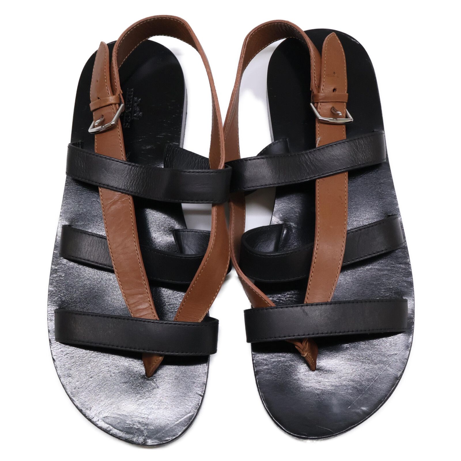【HERMES】レザー×スエード クロスストラップ☆Kazimirサンダル Kazimir Sandal | Hermès USA