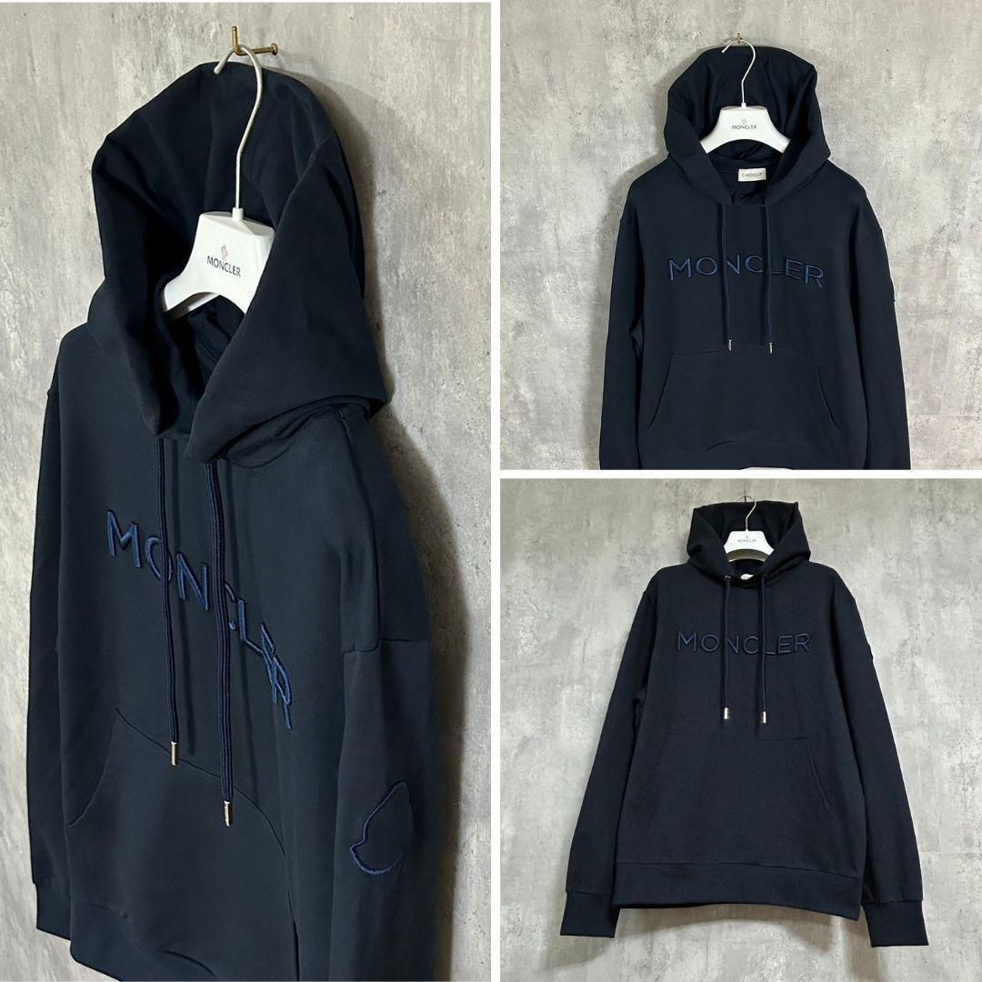 新品未使用タグ付き☆MONCLER ドローストリング パーカー L グレー色 ☆新品未使用タグ付き・本物保証☆MONCLER ドローストリング