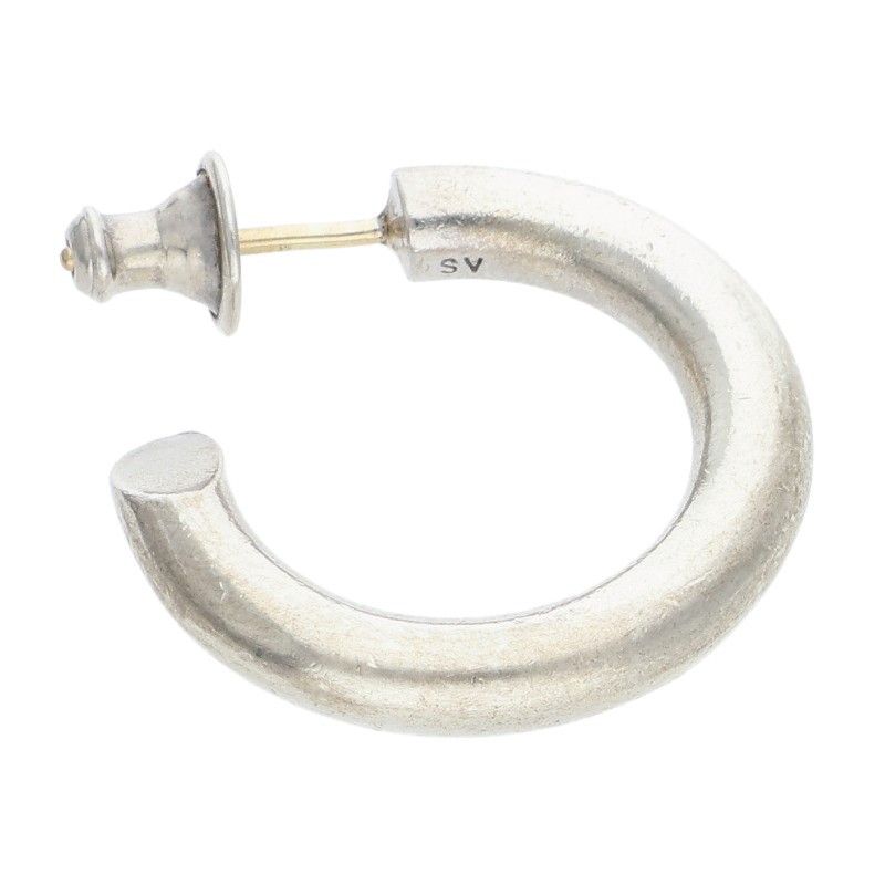 両耳用シルバーフープピアス