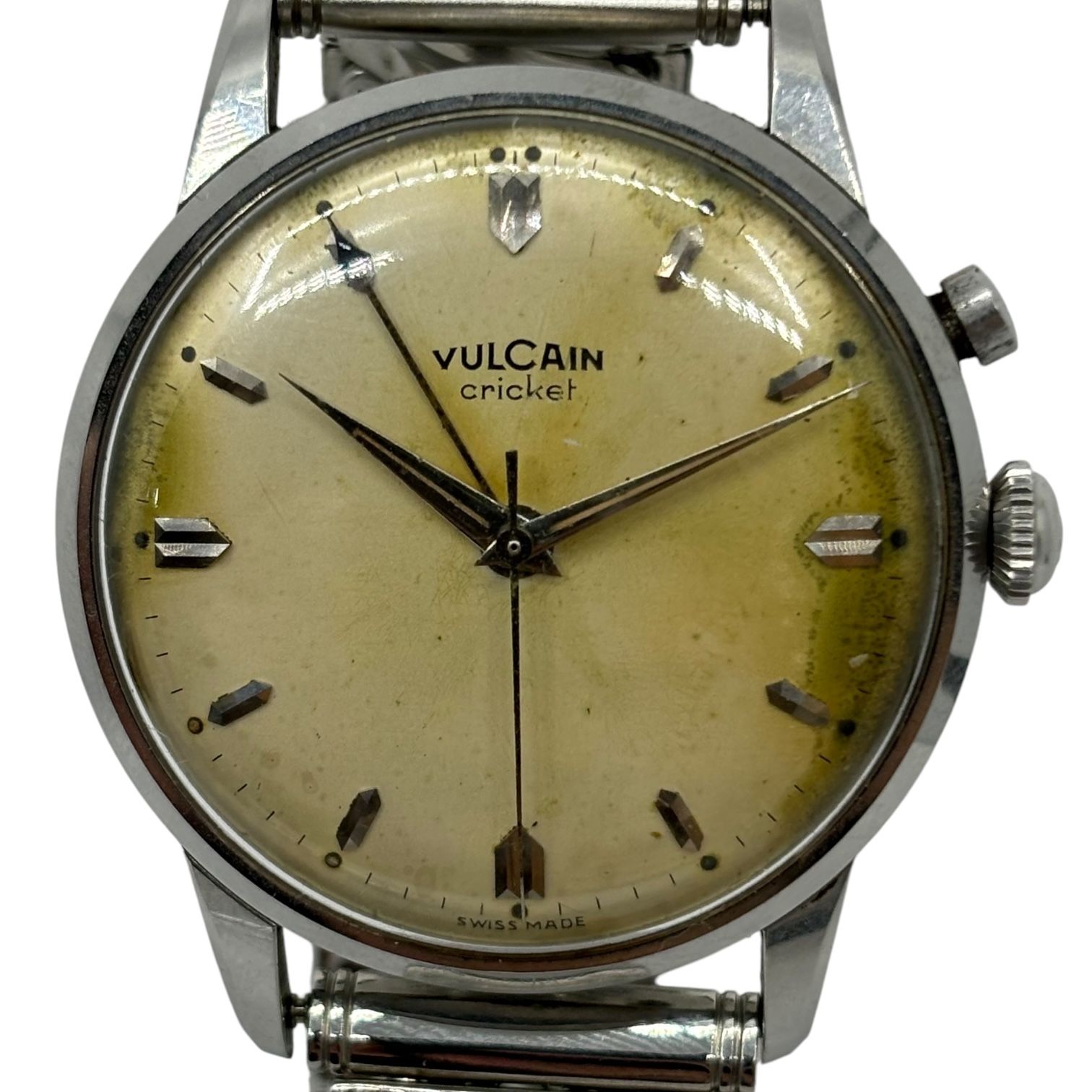 VULCAIN バルカン cricket クリケット 手巻き アラーム時計 10K 金張り 