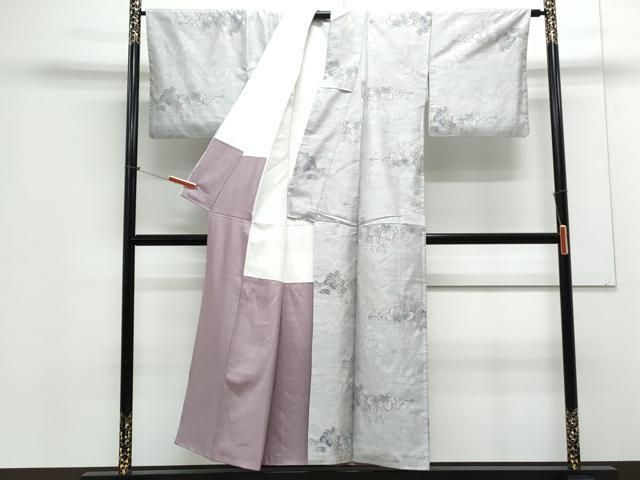 平和屋着物○本場大島紬 7マルキ 葡萄唐草文 正絹 逸品 CAAW8321yc