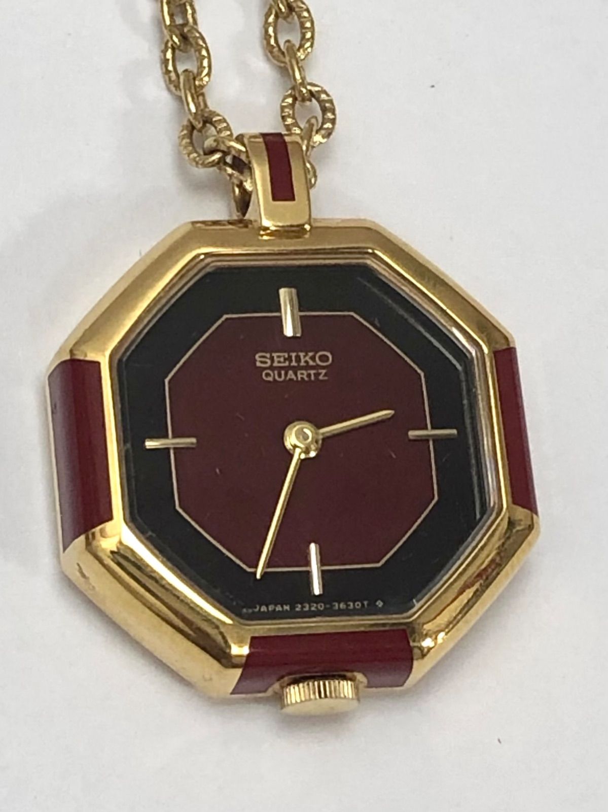 SEIKO 2320-6820 オクタゴン ペンダント クォーツ セイコー SEIKO 2320-6820 オクタゴン ペンダント クォーツ セイコー
