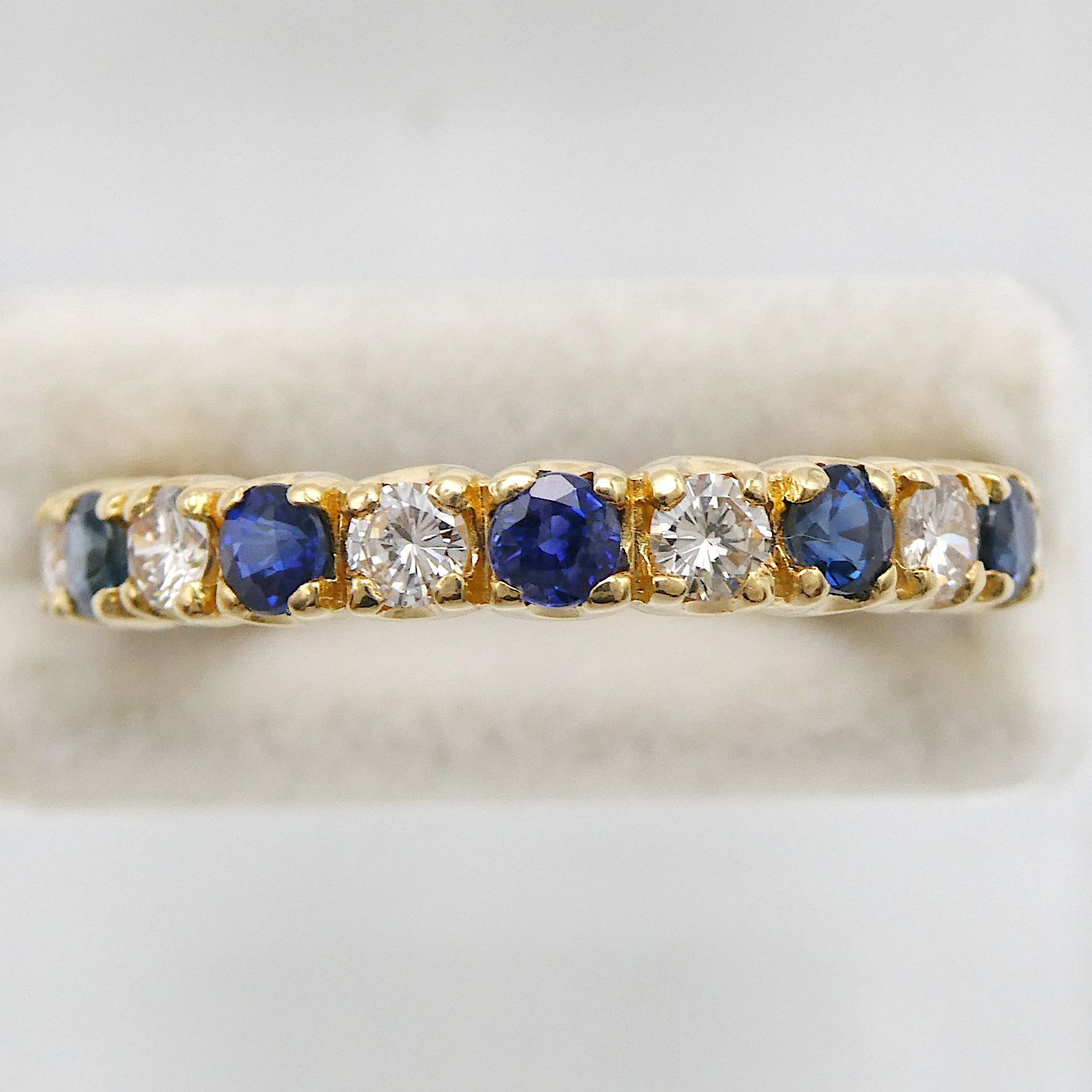 リング K18 ダイヤモンド/サファイア1.68ct 13号