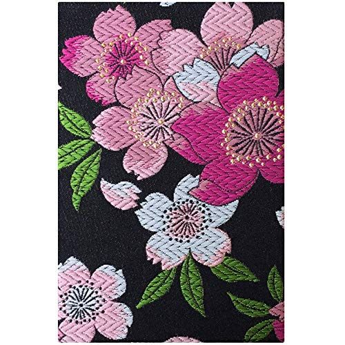人気商品 千糸繍院 御朱印帳L 黒恋大桜 西陣織 金襴装丁|刺繍文字 蛇腹式48ページ 大判 桃色刺繍文字 白色本文 SKLAD-KIRPICHA_RU