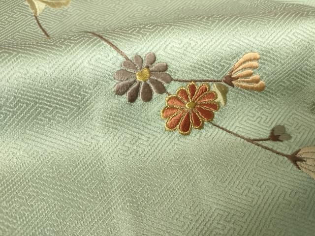 平和屋着物□訪問着 刺繍 枝花文 暈し染め 金彩 正絹 逸品