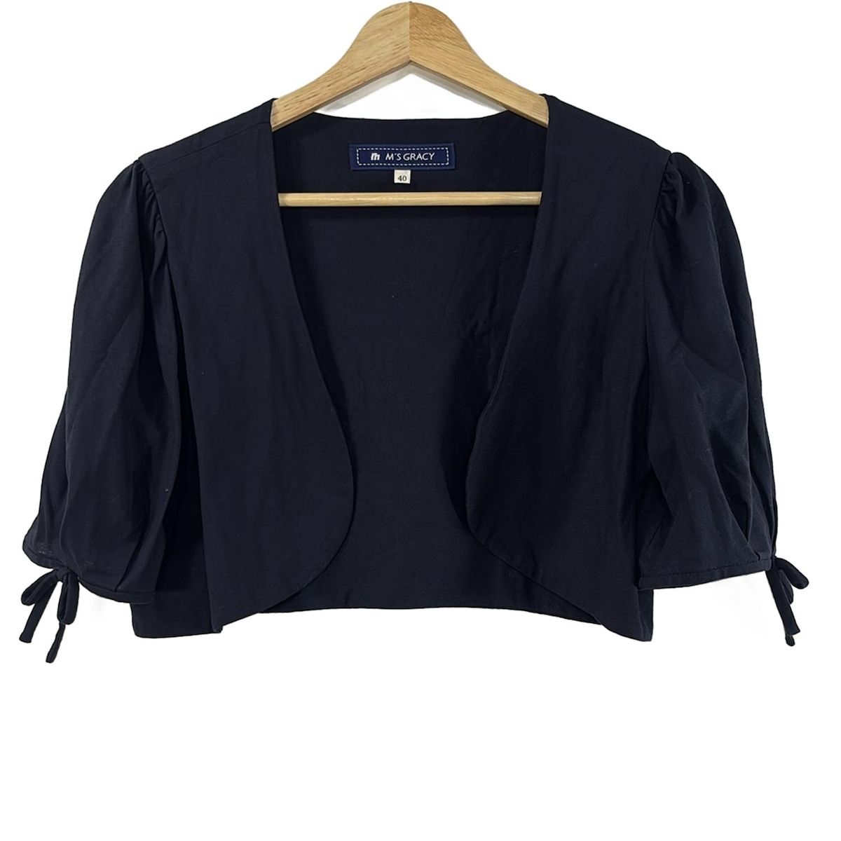 M'S GRACY*おリボンボレロ M'S GRACY(エムズグレイシー) ボレロ サイズ40 M レディース美品
