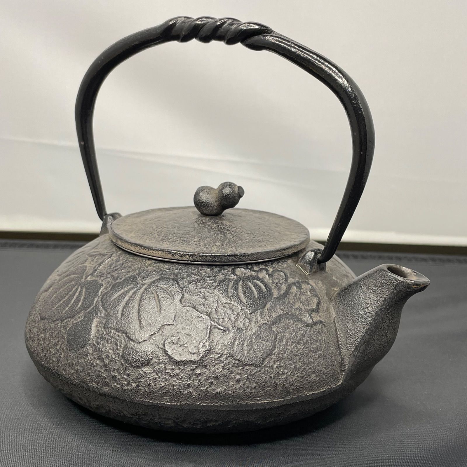 未使用】南部鉄器 ひさご 鉄瓶 急須 水沢鋳物工業 瓢箪 ホーロー急須 