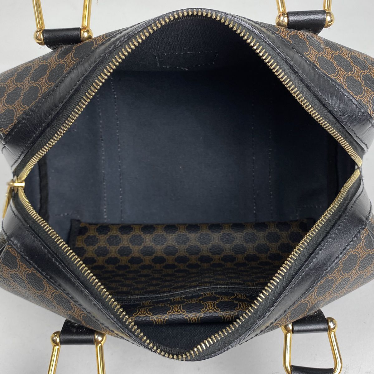セリーヌ CELINE マカダム柄 ハンドバッグ ミニボストン