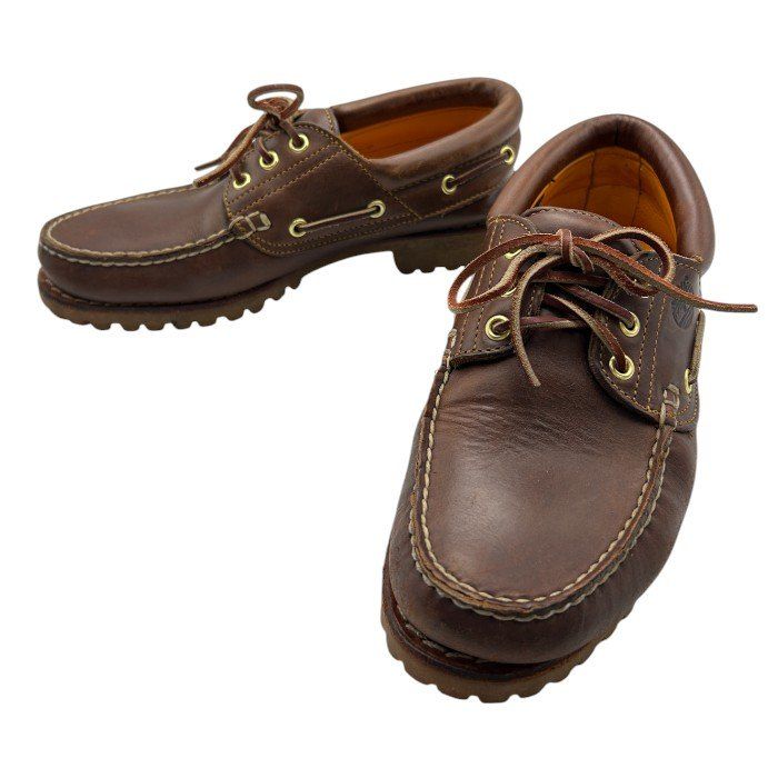 Timberland ティンバーランド 3EYE デッキシューズ 30003 7.5W(約25.5cm) 靴 革靴 シューズ メンズ レザー 中古 W４