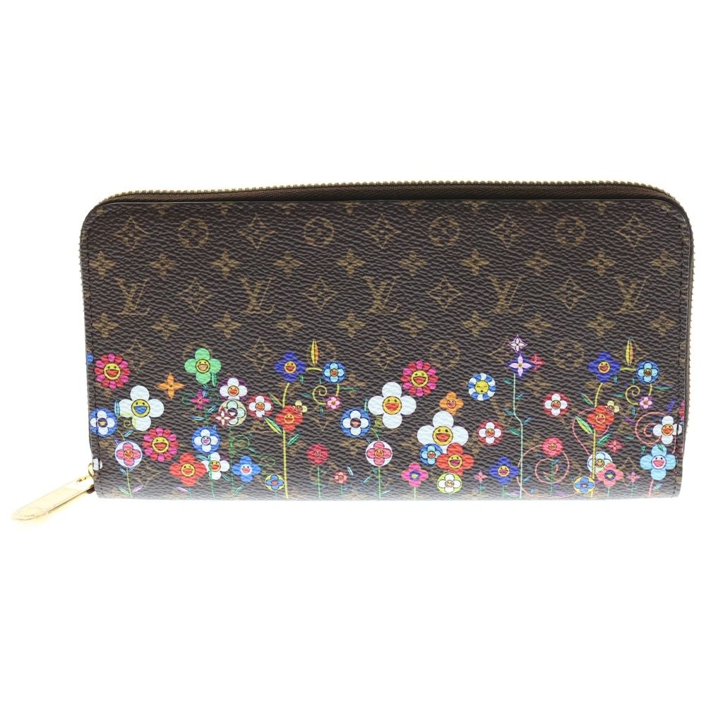 LOUIS VUITTON ルイヴィトン LV モノグラム ジッピーウォレット ラウンドファスナー長財布 ブラウン PVCレザー RFID M14162