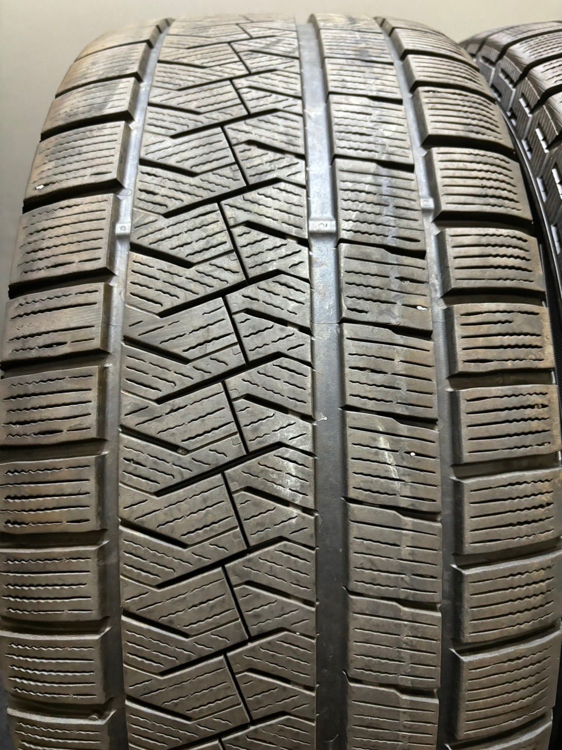 ★245/45R17 PIRELLI/ICE ASIMMETRICO 18年製 EUROTECH 17インチ 7.5J +47 112 5H スタッドレス 4本 ベンツ Eクラス (南4-G497)