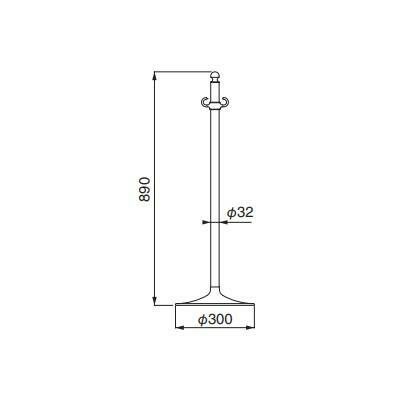 シロクマ フロアパーティションポール