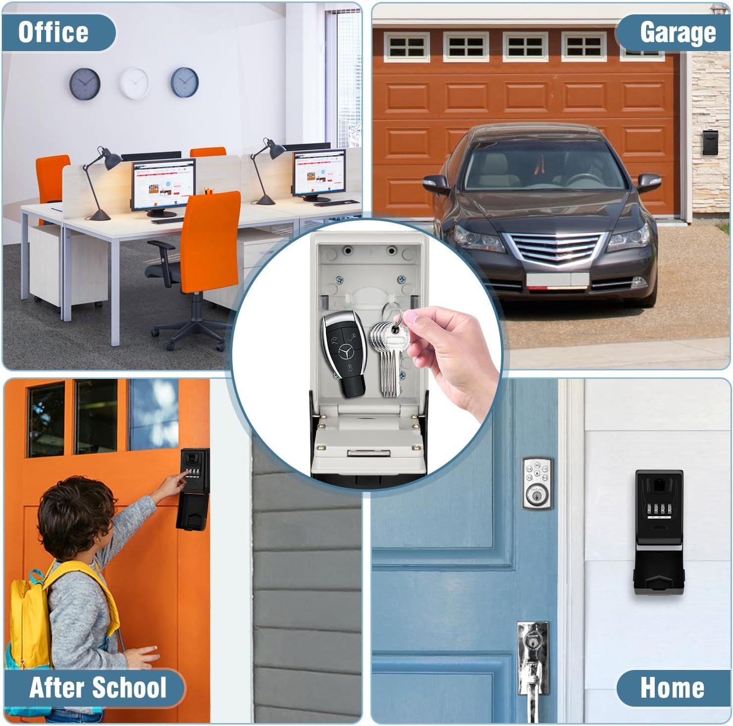 SAFEHUANLANG キーロックボックス ウォールマウント 屋外