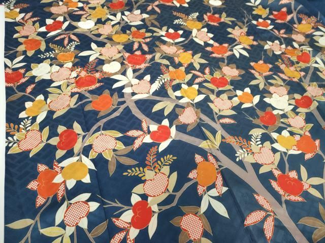 平和屋着物○十日町老舗ブランド 吉澤友禅 吾妻徳穂 振袖 駒刺繍 花