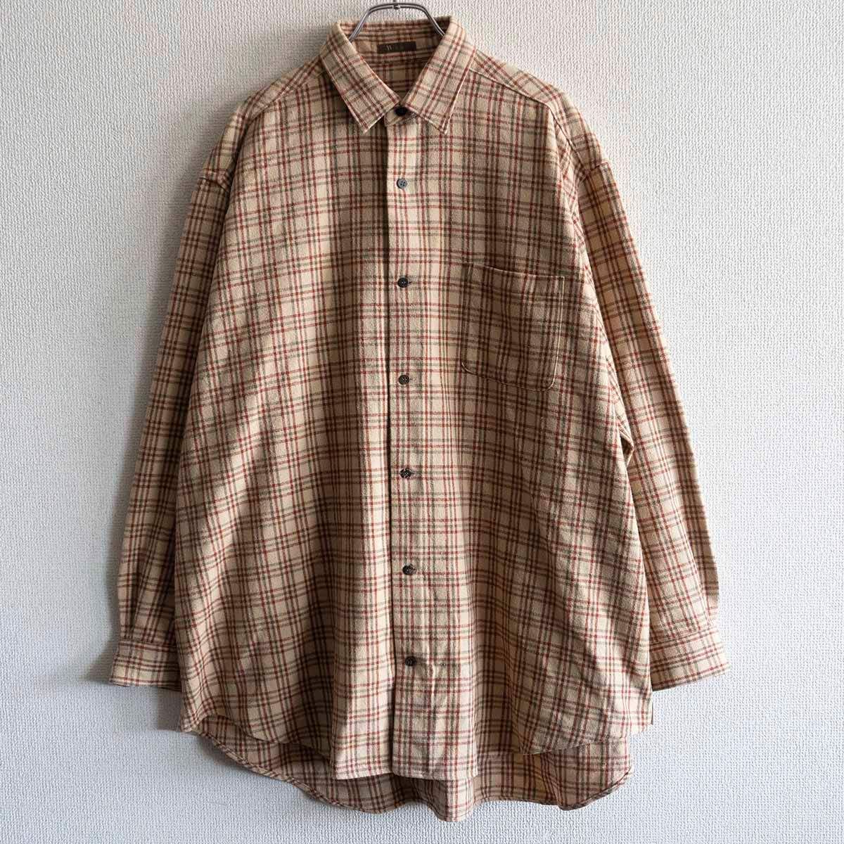 美品】Y's for men【オーバーサイズ チェック シャツ 】 YOHJI