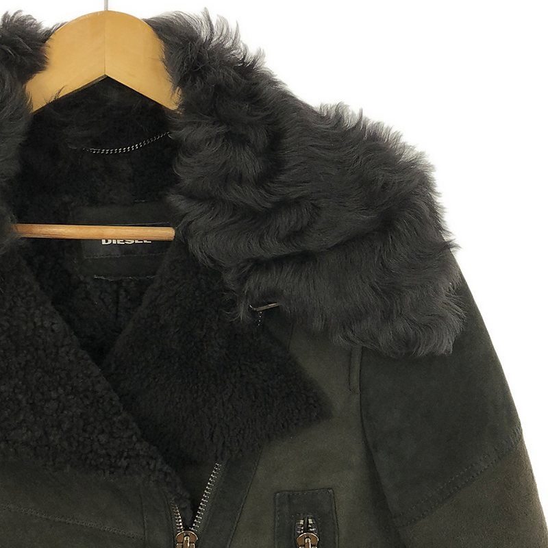 美品】 DIESEL / ディーゼル | ムートン ファー ボア ダブルライダース