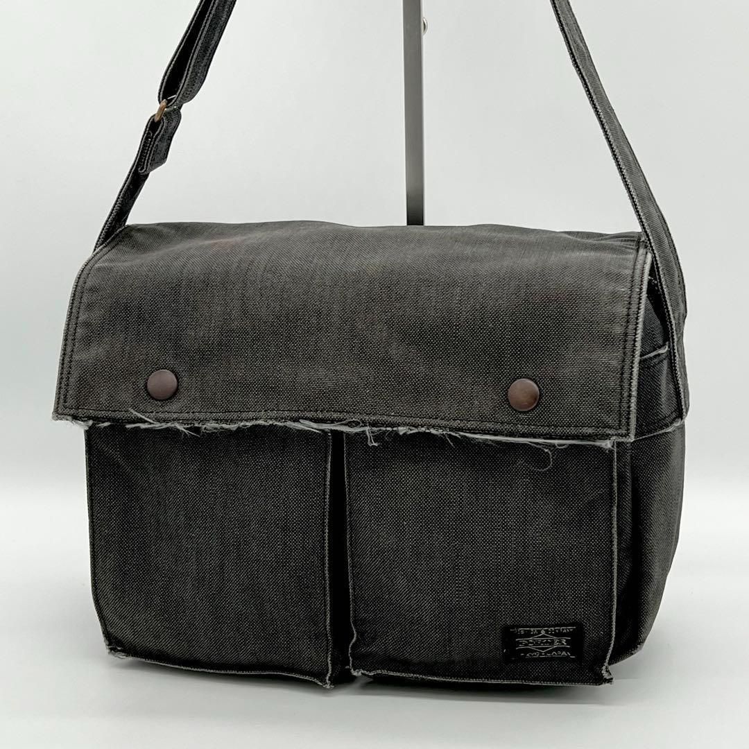 ️ ️PORTER スモーキー ショルダーバッグ フラップ キャンバス
