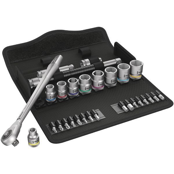 WERA ヴェラ 差込角3|8DR 29点組 ソケットレンチ セット ラチェットレンチ戻り角4.7度 004050 工具 ツール DIY 作業工具 レンチ