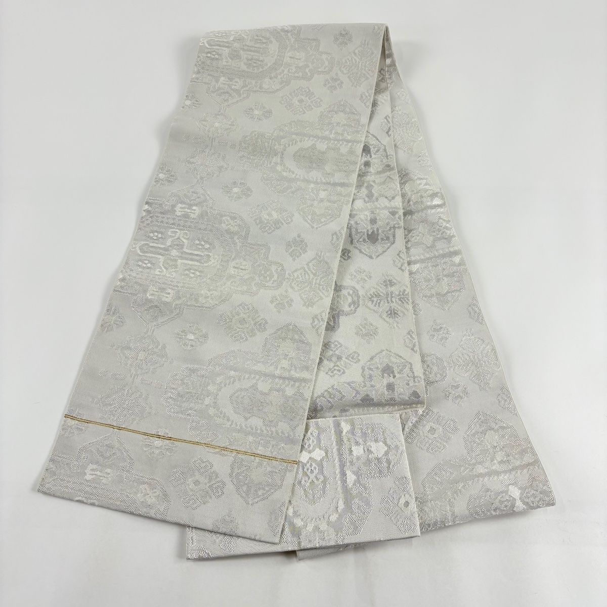 正絹 名古屋帯 松葉仕立て 名古屋帯 秀品 八寸名古屋帯 松葉仕立て