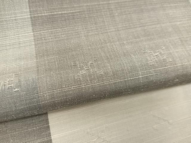 平和屋着物○上質な紬 花織 市松文様 やまと誂製 正絹 逸品 BAAT0816yc
