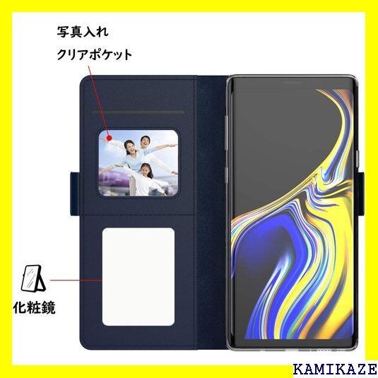 ☆ Xperia 10 IV◇ケース 手帳型 化粧鏡 カー ース ブルー 760