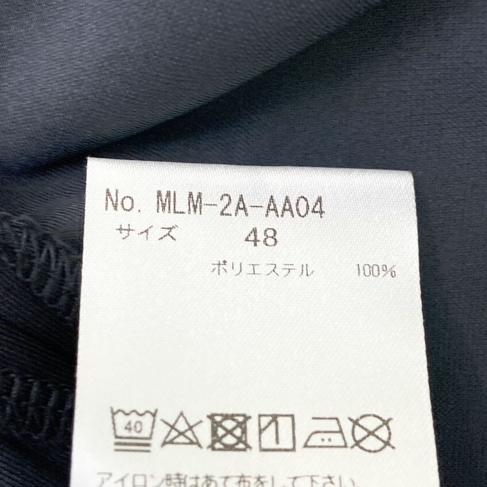 モックネック半袖Tシャツ ブラック系