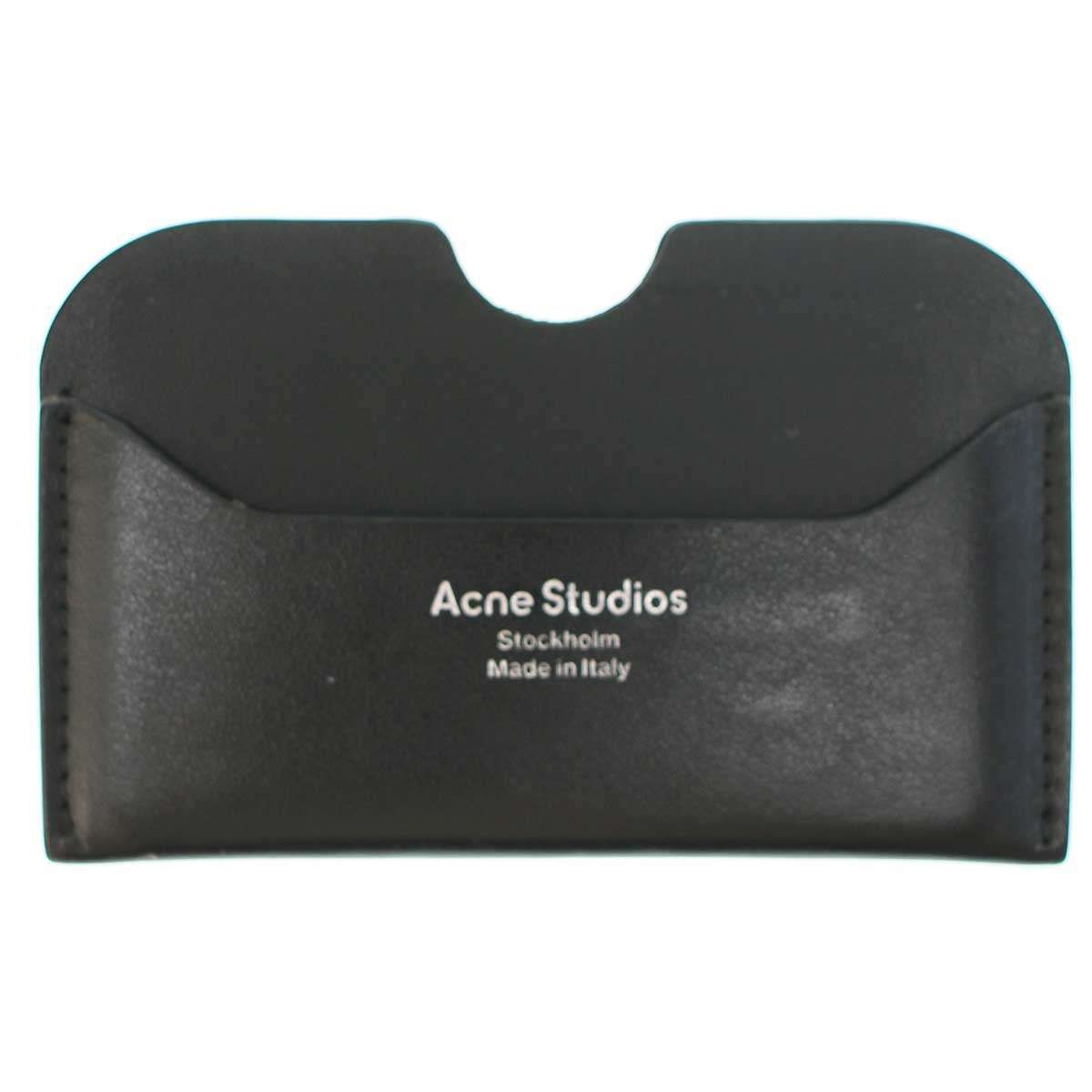 Acne Studios ブラック名刺入れ　新品未使用 Acne Studios アクネストゥディオズ レザーカードケース ブラック