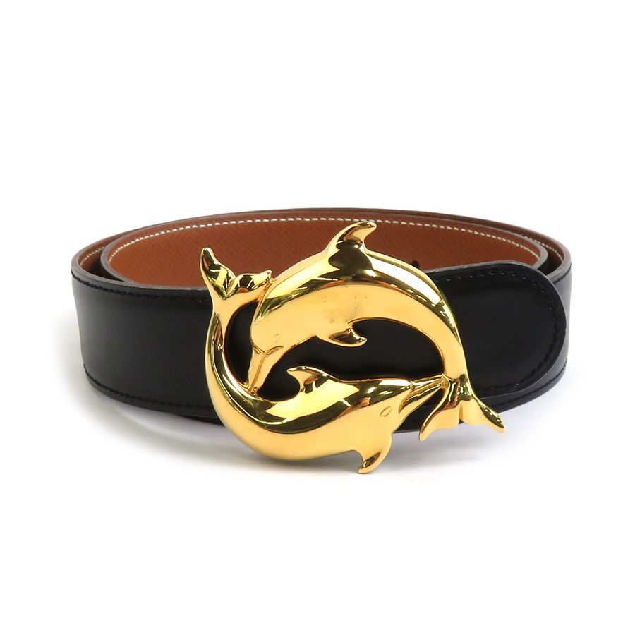 【 箱付き 】 エルメス　ドルフィンバックルベルト　リバーシブル　ゴールド金具 楽天市場】【ﾌﾞﾗｯｸﾌﾗｲﾃﾞｰ割引】【ｸｰﾎﾟﾝ5%OFF】エルメス／HERMES