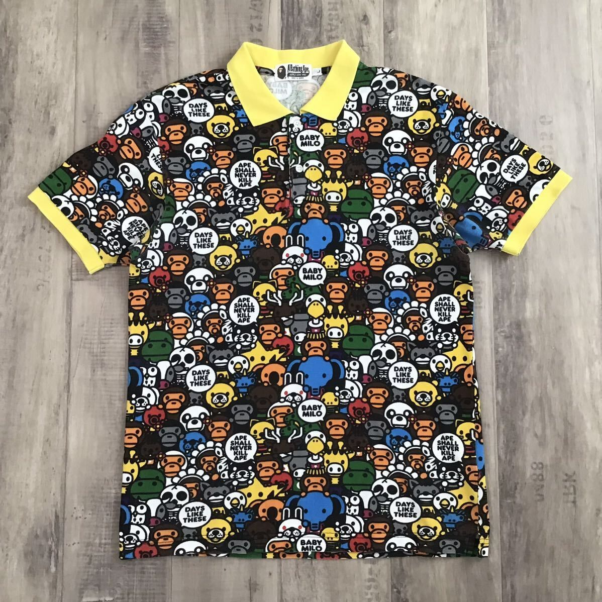 BAPE マイロ アニマル サファリ ポロシャツ a bathing ape BAPE マイロ