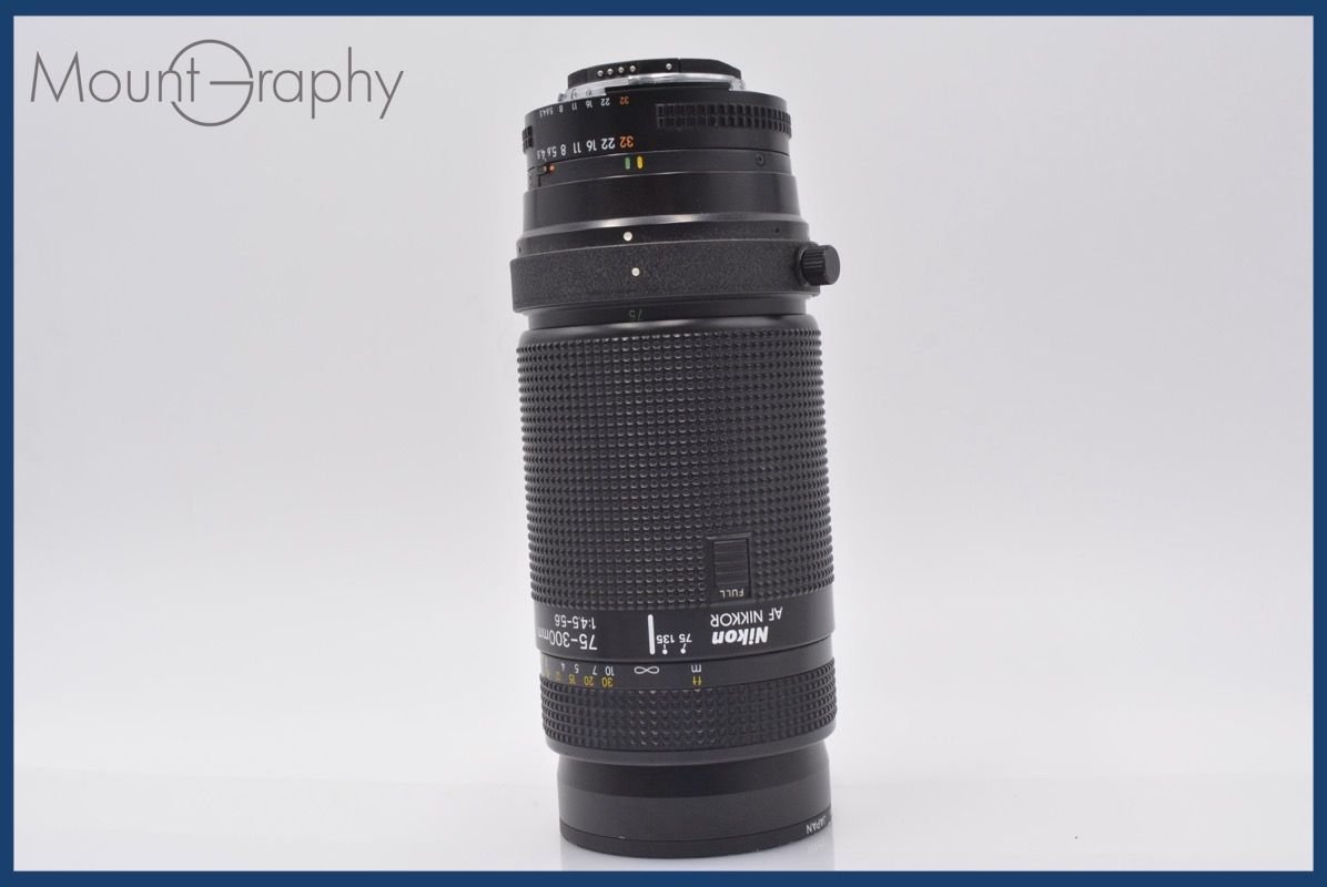 上 ニコン Nikon AF NIKKOR 75-300mm F4.5-5.6 前後キャップ-レンズフィルター付 完動 同梱可 am271