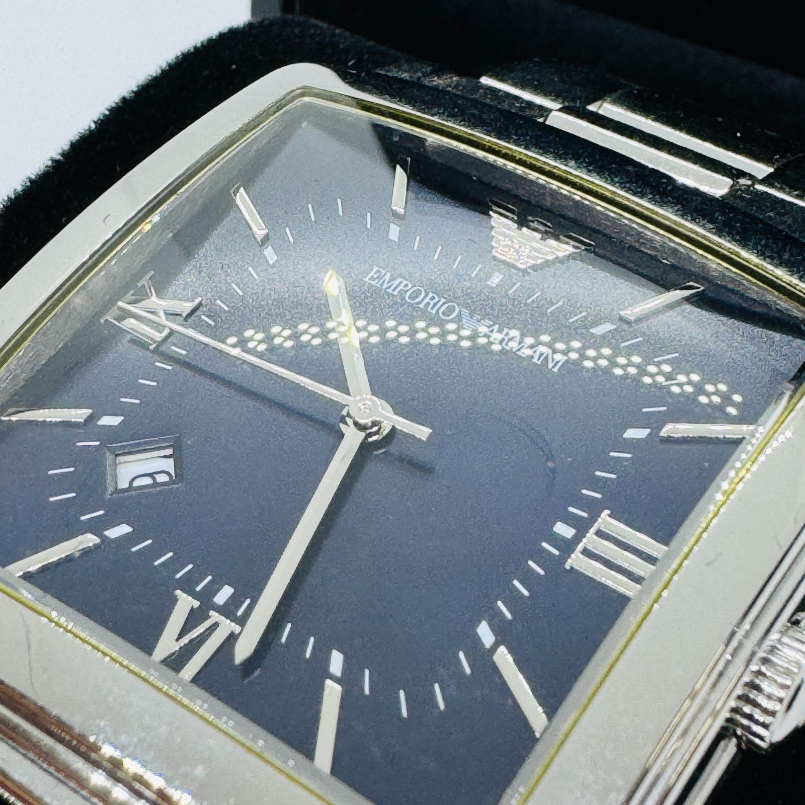 S【中古】EMPORIO ARMANI エンポリオアルマーニ 腕時計 AR11072 ブルー 