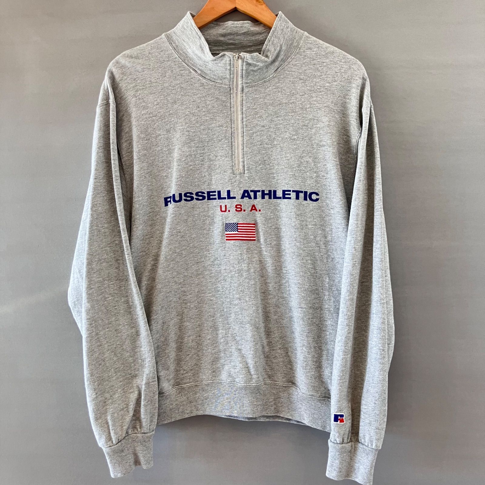 00s Russell Athletic ハーフジップスウェット L 灰 A49 00s Russell Athletic ハーフジップスウェット L 灰 A49 - メルカリ