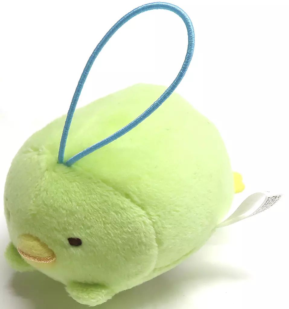 中古】キーホルダー ぺんぎん? うつぶせ ゴムひも付きマスコット