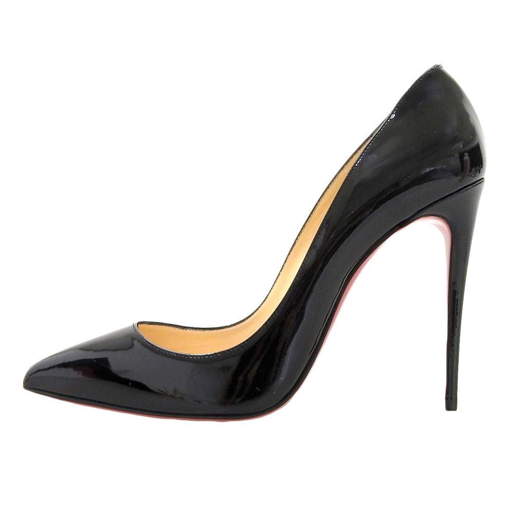 Christian Louboutin クリスチャンルブタン PIGALLE FOLLIES 100 ポインテッドトゥ パンプス 3140495 40 約27cm ブラック レディース 古着