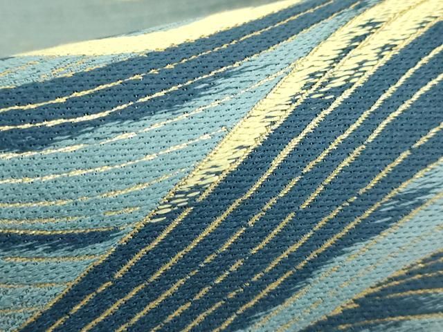 平和屋着物□極上 人間国宝 五代 田畑喜八 六通柄袋帯 唐織 立波文