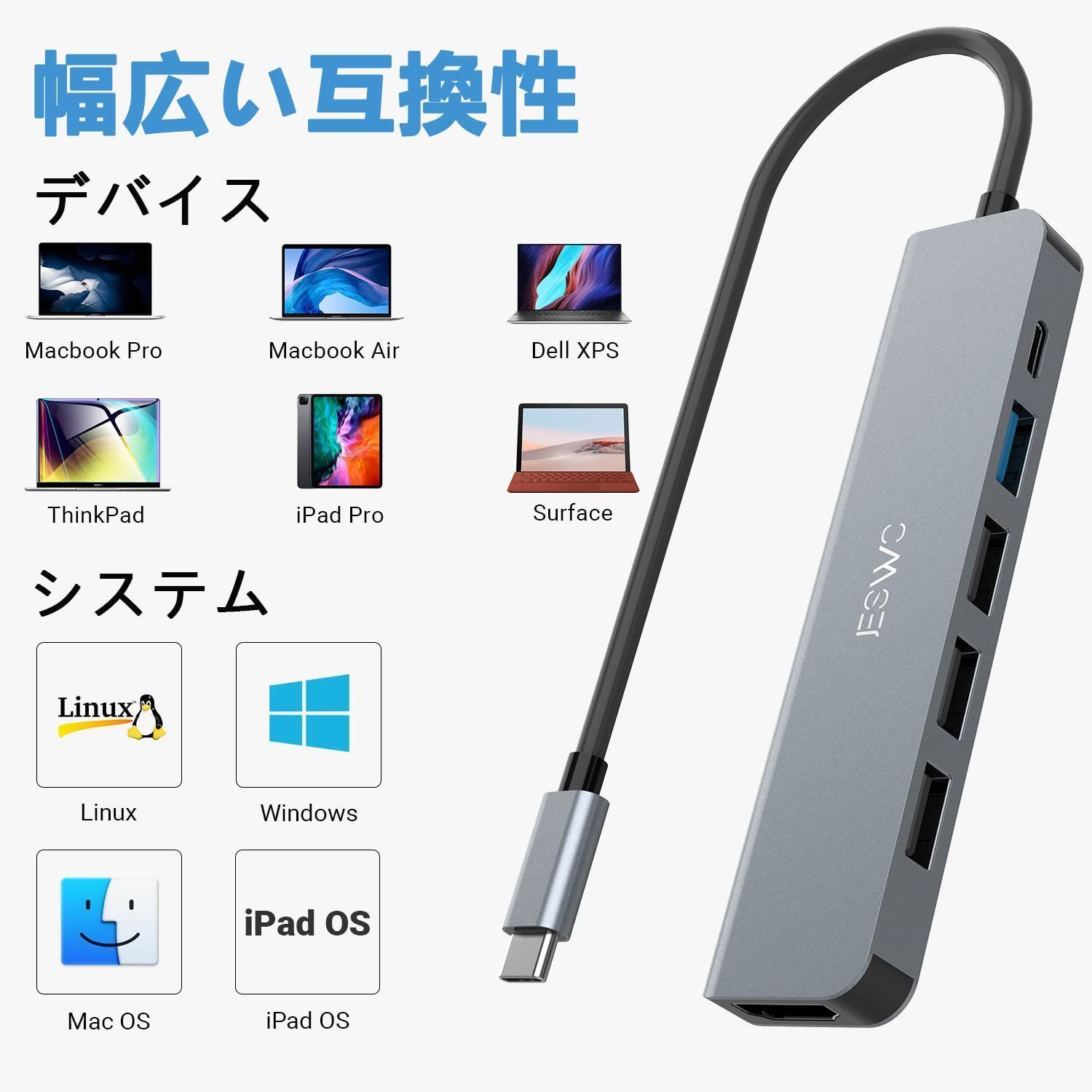 大特価!!】 Macbook専用 Type-Cハブ 5in1 PD 軽量 多機能 fawe.org