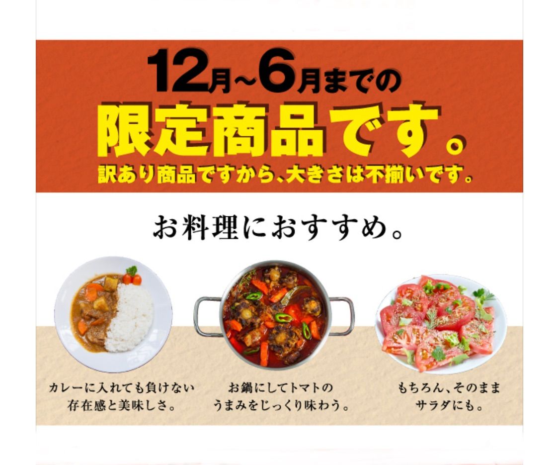 【最大50%還元】【6月18日終了】 K,受賞歴３回訳ありソムリエトマト約5kg（16玉～32玉) ２箱-8
