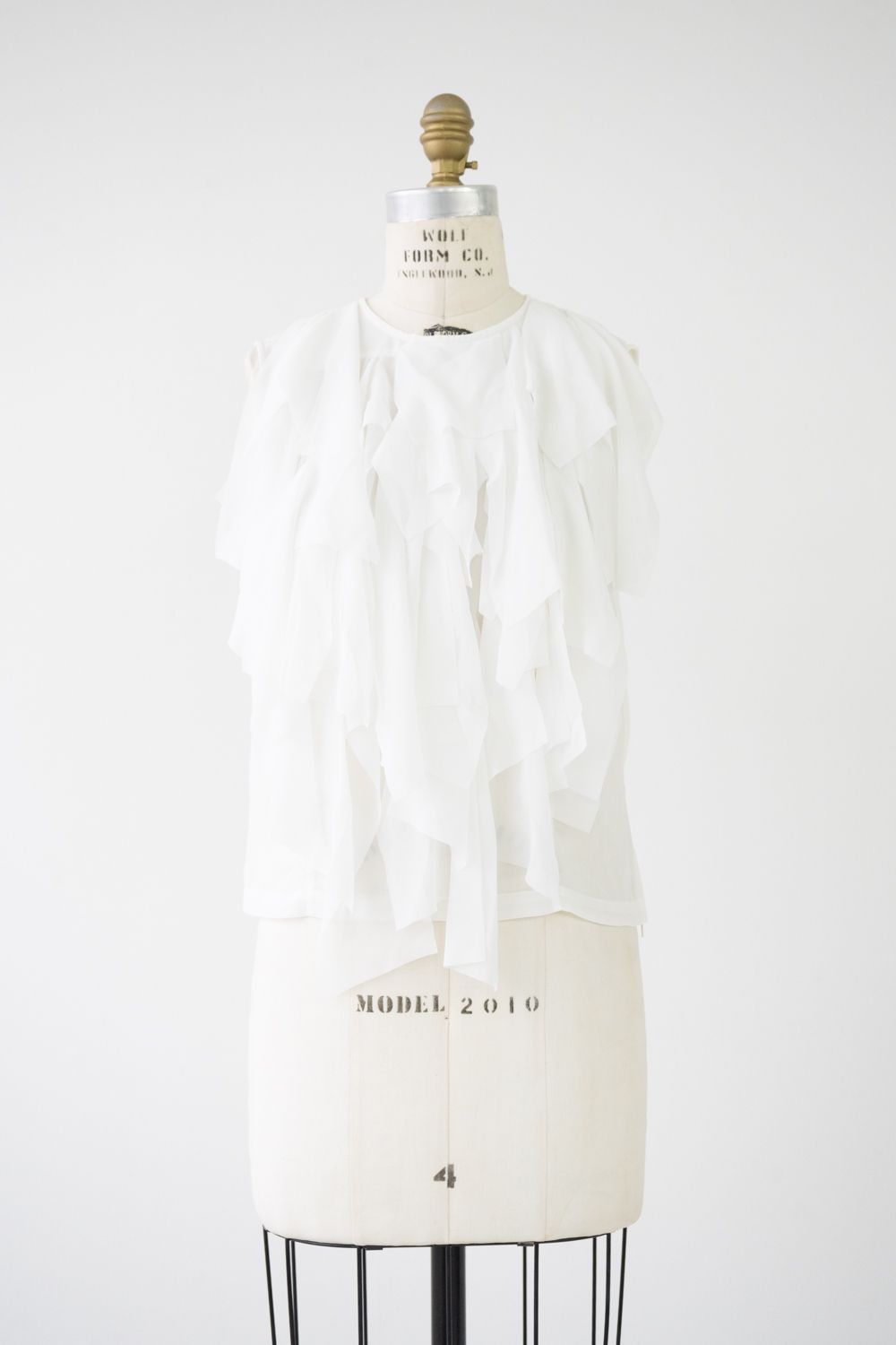 COMME des GARCONS コムデギャルソン フリル ノースリーブ シャツ