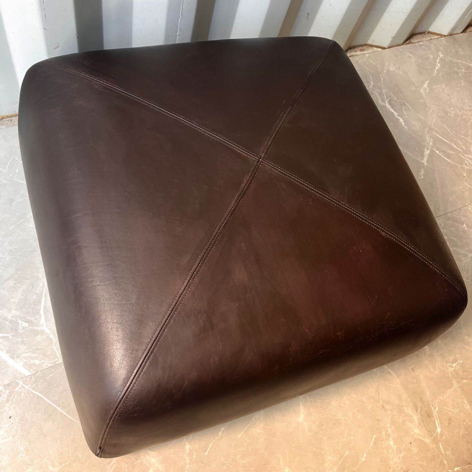 取付無料！アルフレックス PU 廃盤 北欧モダン 本革ダークブラウンスツールL✨ 取付無料！アルフレックス PU 廃盤 北欧モダン 本革ダーク