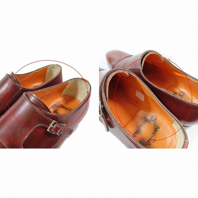 サントーニ SANTONI ダブルモンクストラップ ビジネスシューズ レザー 5 ダークブラウン 10053/10YBAM7 メンズ - メルカリ