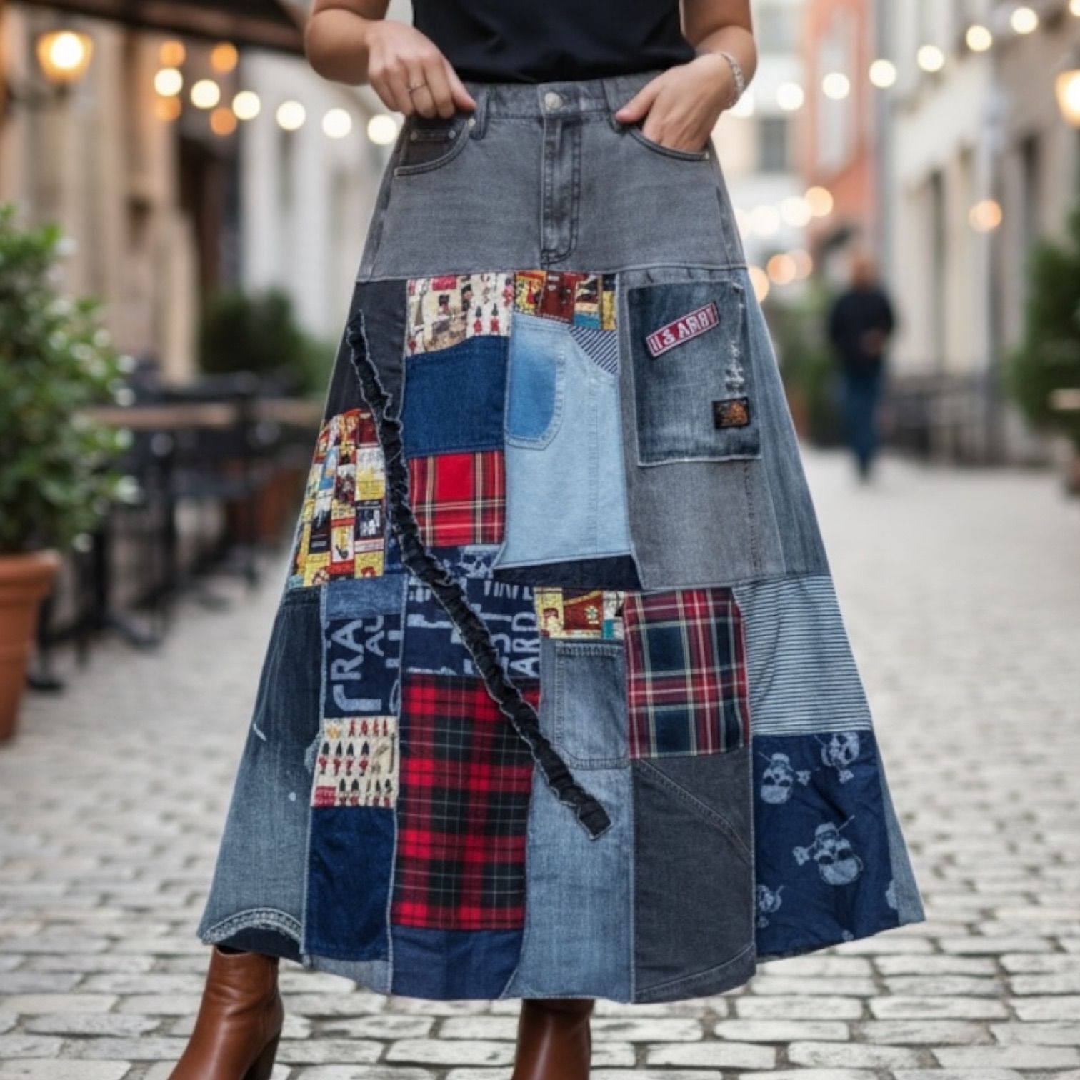 古着リメイク バルーンスカート