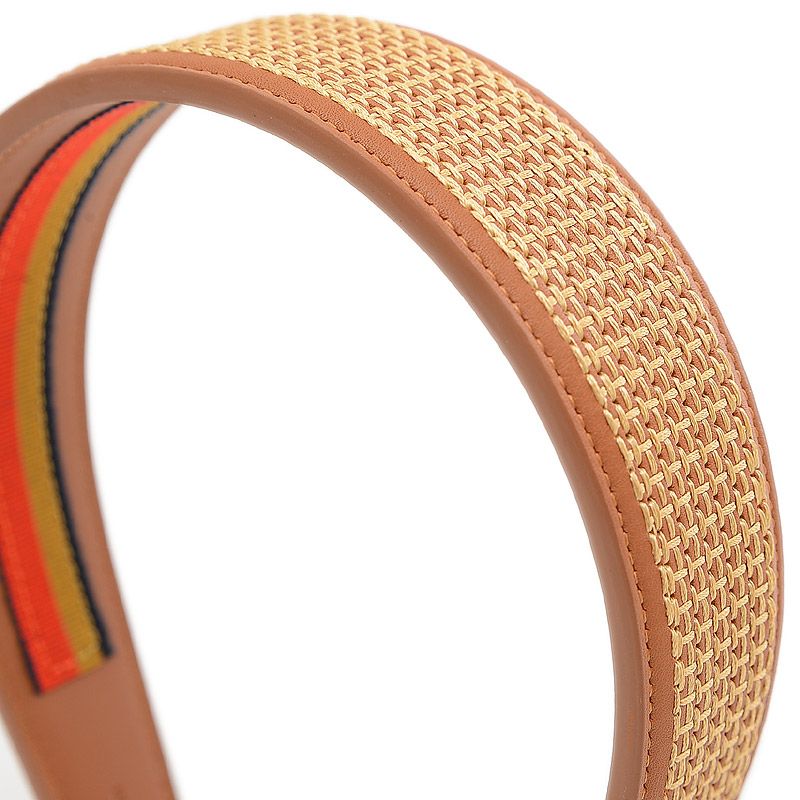 HERMES ベージュレザー エリザベスヘアバンド　カチューシャ HERMES エルメス ヘアアクセサリー ヘアバンド カチューシャ