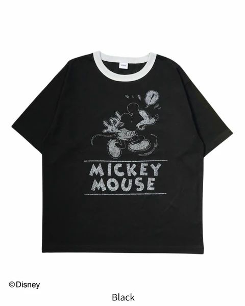 Disney 【Disney】ミッキーリンガーTシャツ